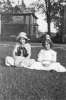 Hildred Thurow on lawn with another girl (1911)