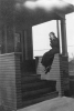 Hildred Thurow sitting on porch