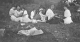 Seven Girls Sitting on Grass