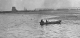 Two Persons Rowing Boat in Mississippi